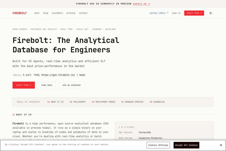 Landing page preview