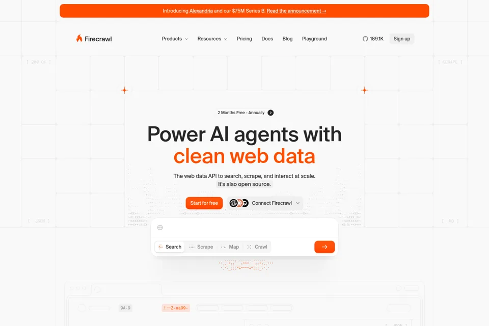 Aperçu de la landing page