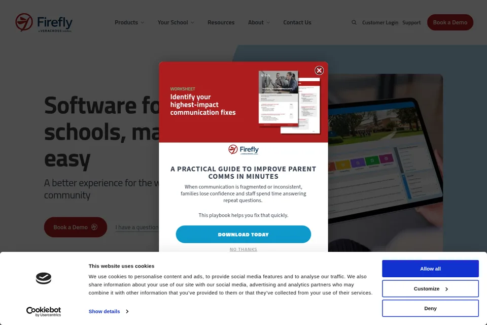 Aperçu de la landing page