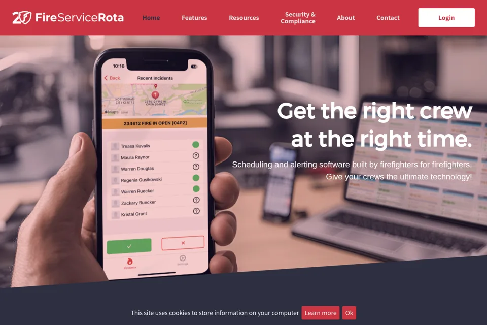 Aperçu de la landing page