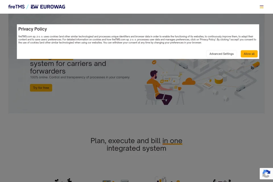 Aperçu de la landing page