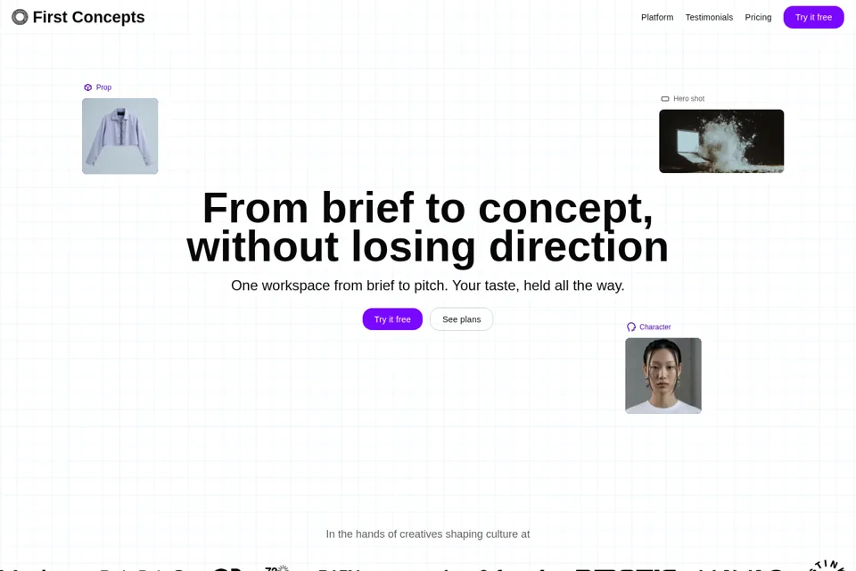 Aperçu de la landing page