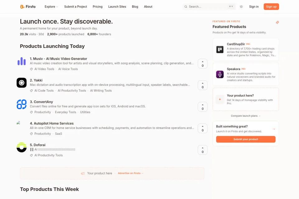Landing page preview