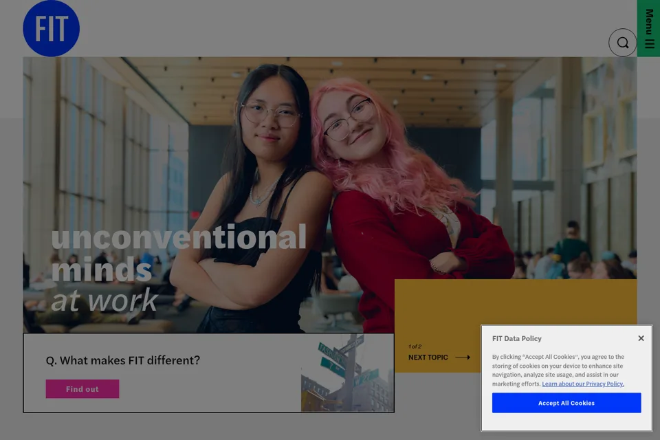Aperçu de la landing page