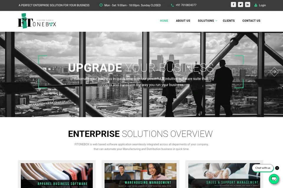 Aperçu de la landing page