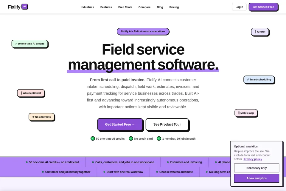 Aperçu de la landing page