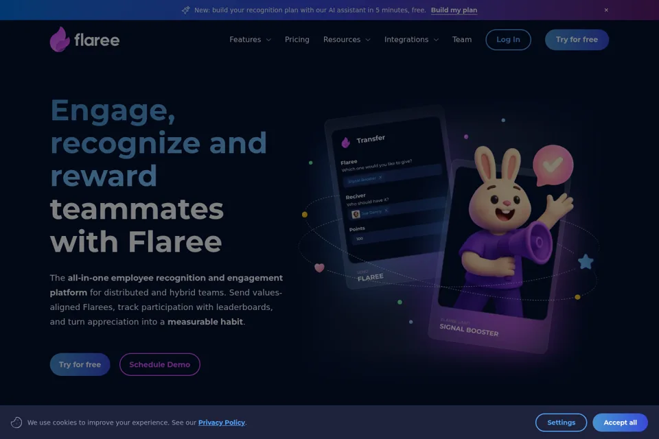 Aperçu de la landing page