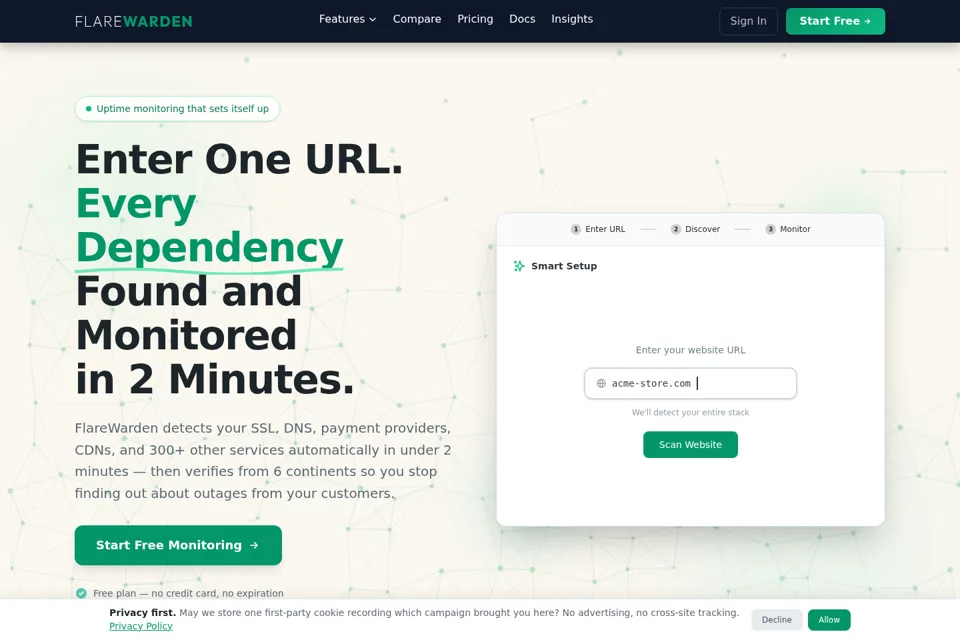 Landing page preview