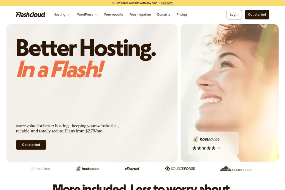 Aperçu de la landing page