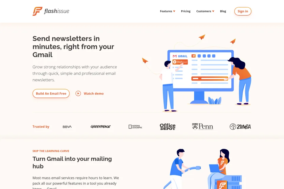 Landing page preview