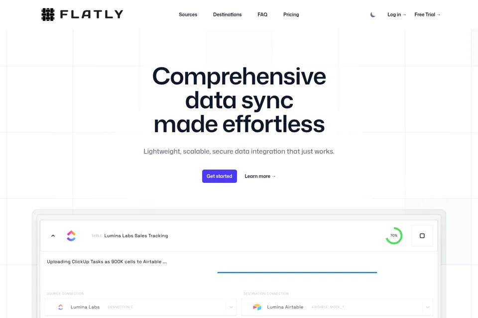 Aperçu de la landing page