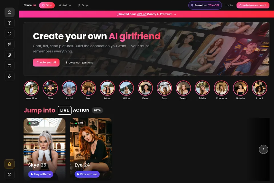 Aperçu de la landing page