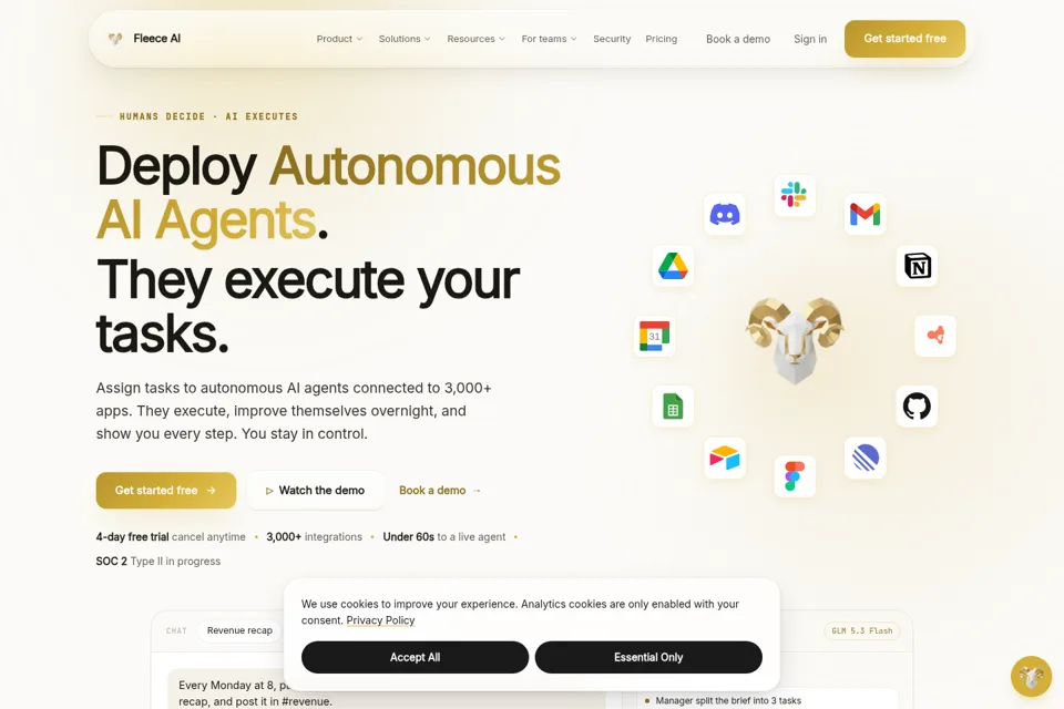 Aperçu de la landing page