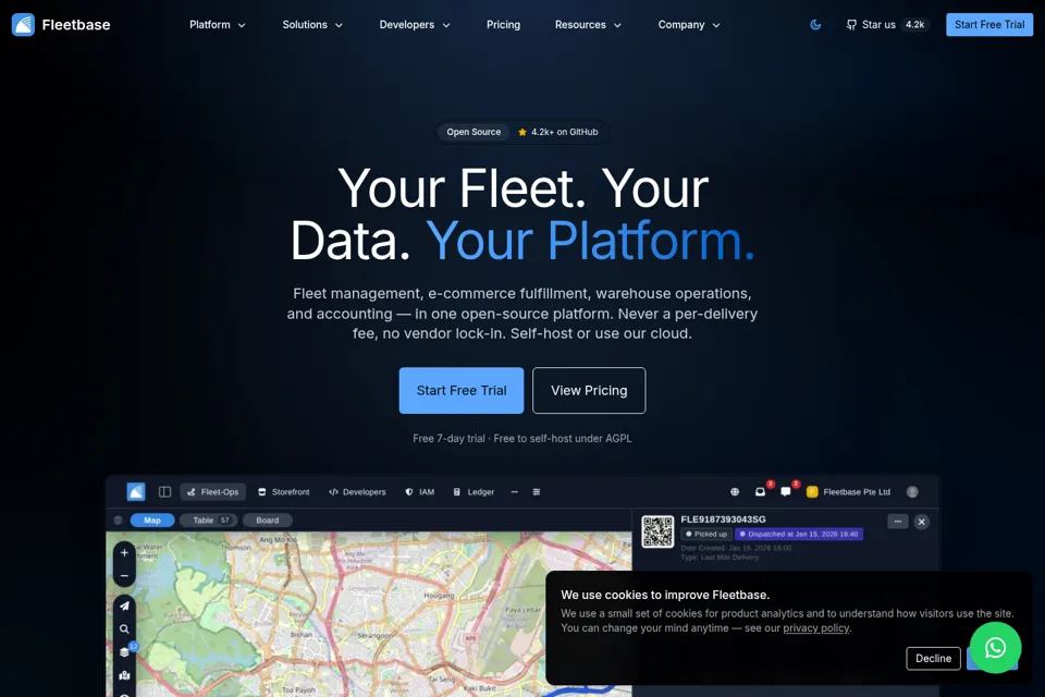 Aperçu de la landing page