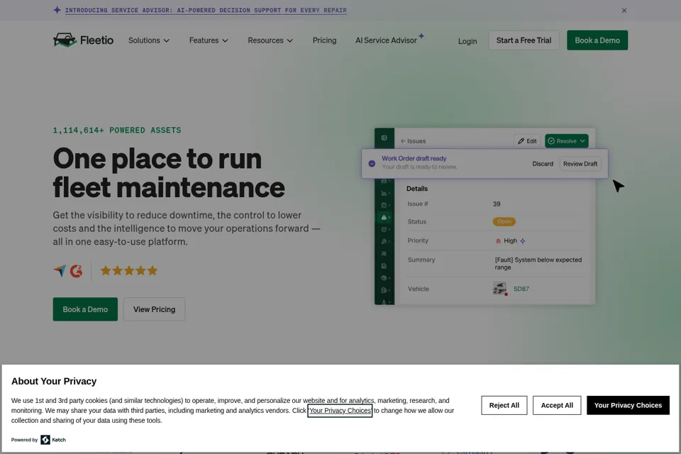 Landing page preview