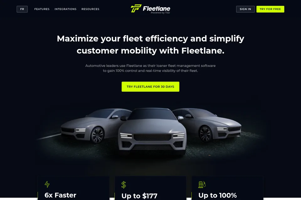 Aperçu de la landing page