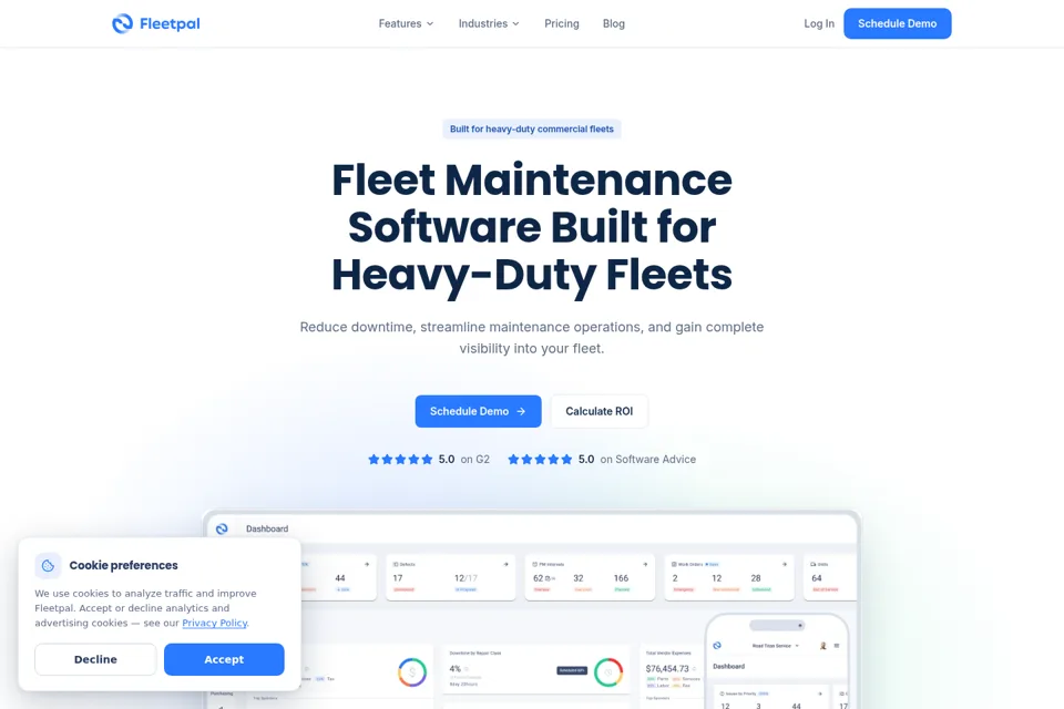 Aperçu de la landing page