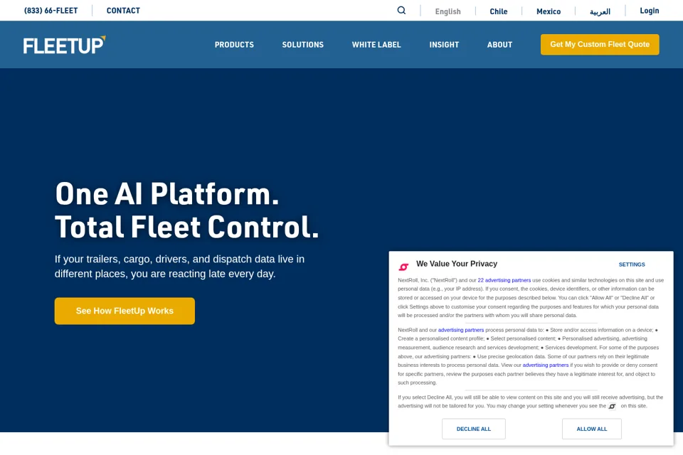 Landing page preview