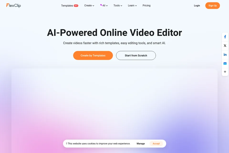 Aperçu de la landing page