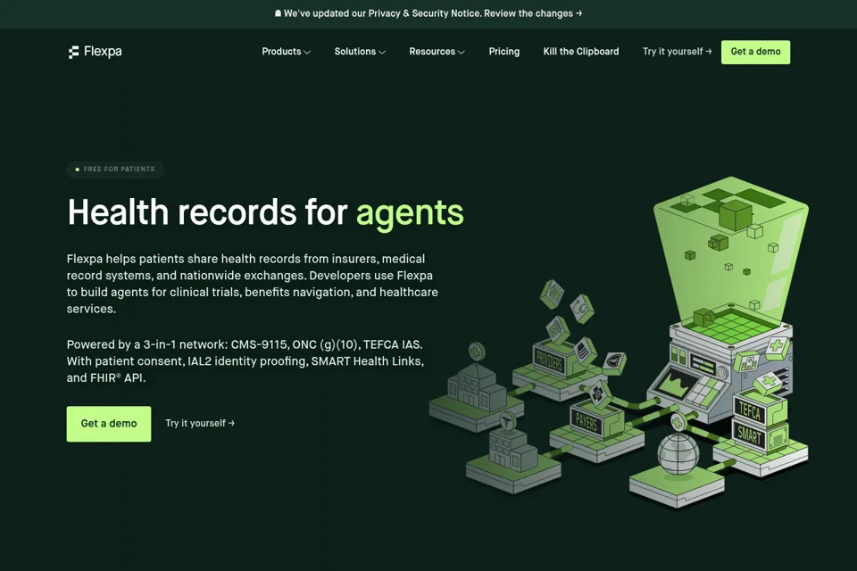 Aperçu de la landing page
