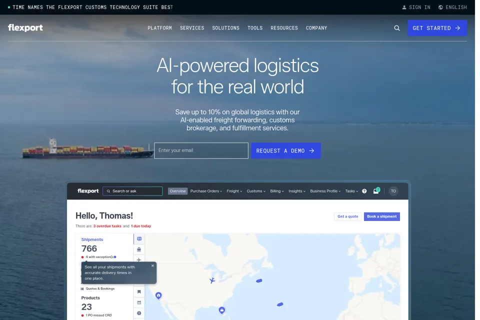 Aperçu de la landing page