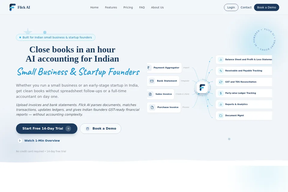 Aperçu de la landing page