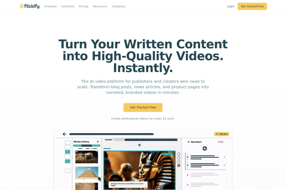 Landing page preview