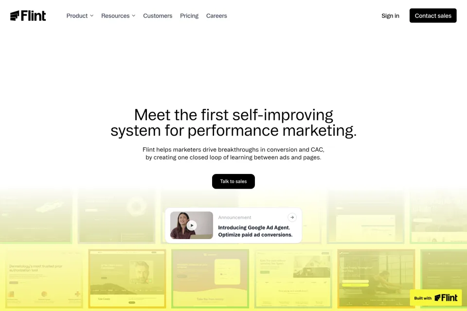 Landing page preview