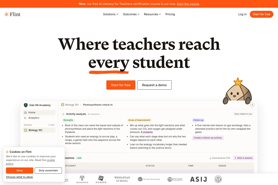 Landing page preview