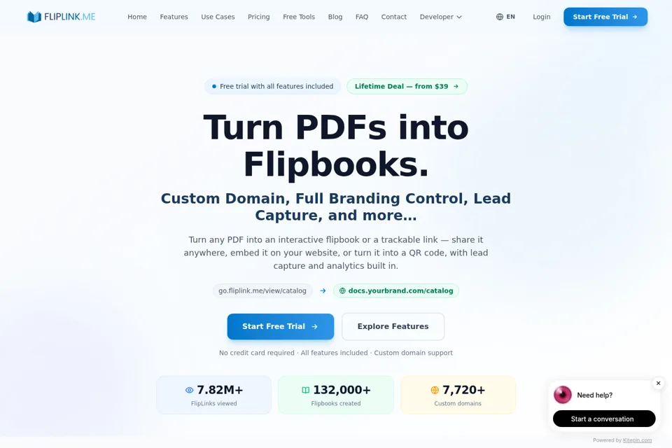 Landing page preview