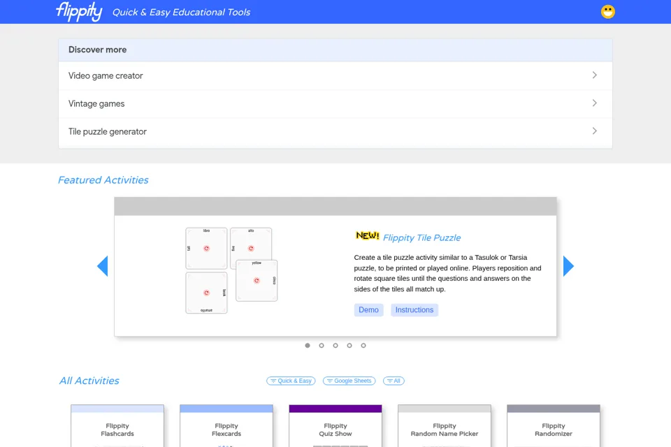 Aperçu de la landing page