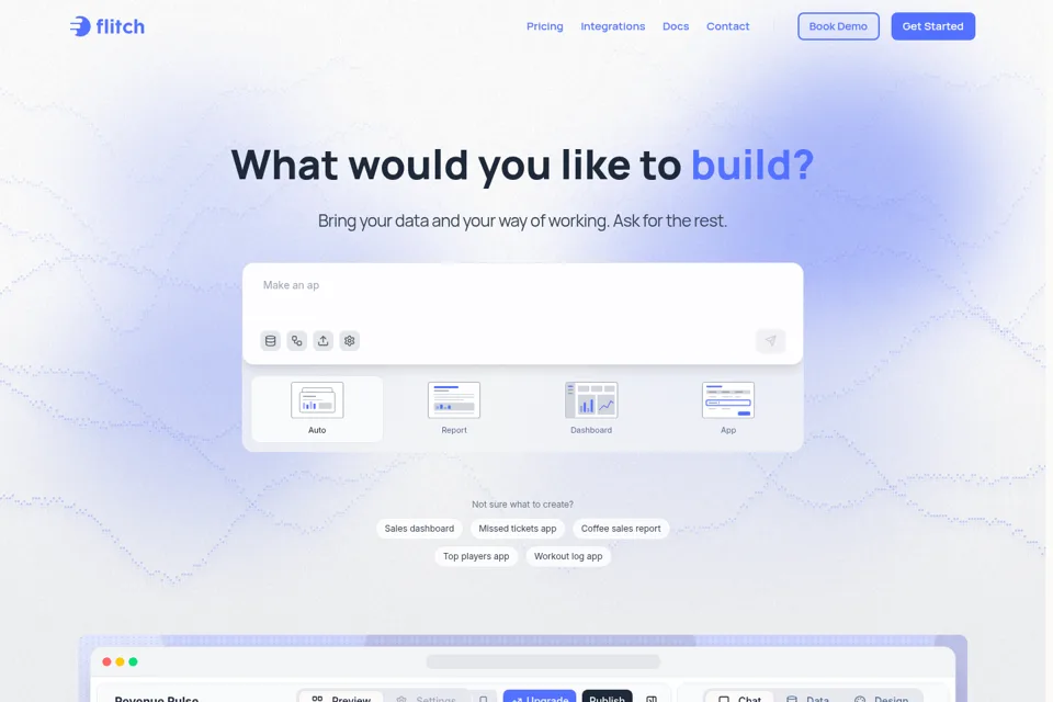 Aperçu de la landing page