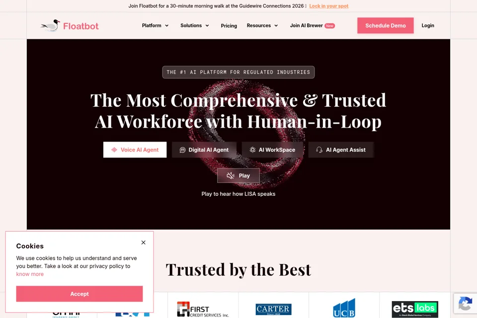 Aperçu de la landing page