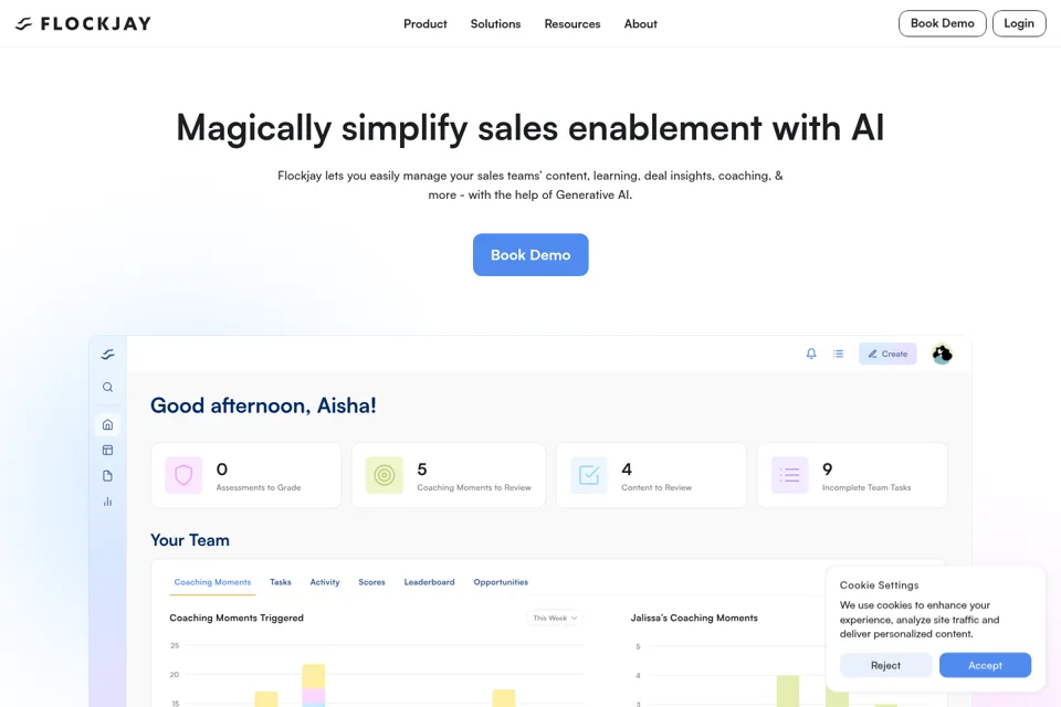 Aperçu de la landing page