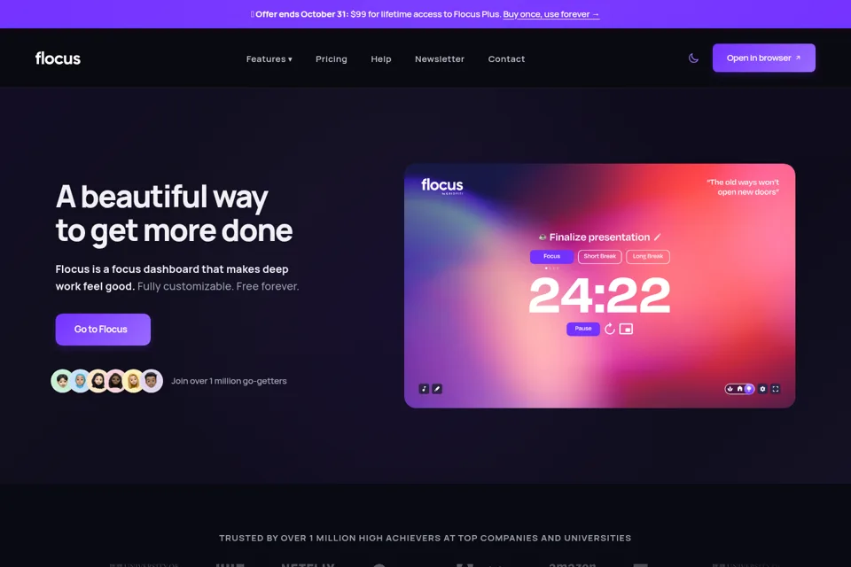 Landing page preview