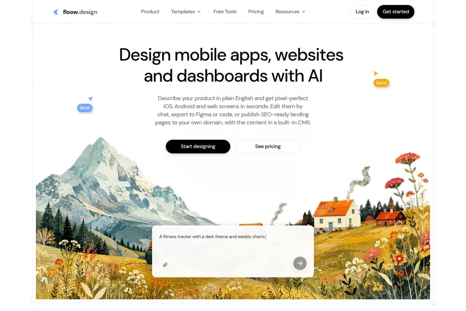 Aperçu de la landing page