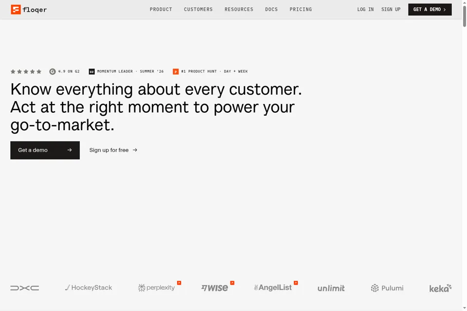 Aperçu de la landing page