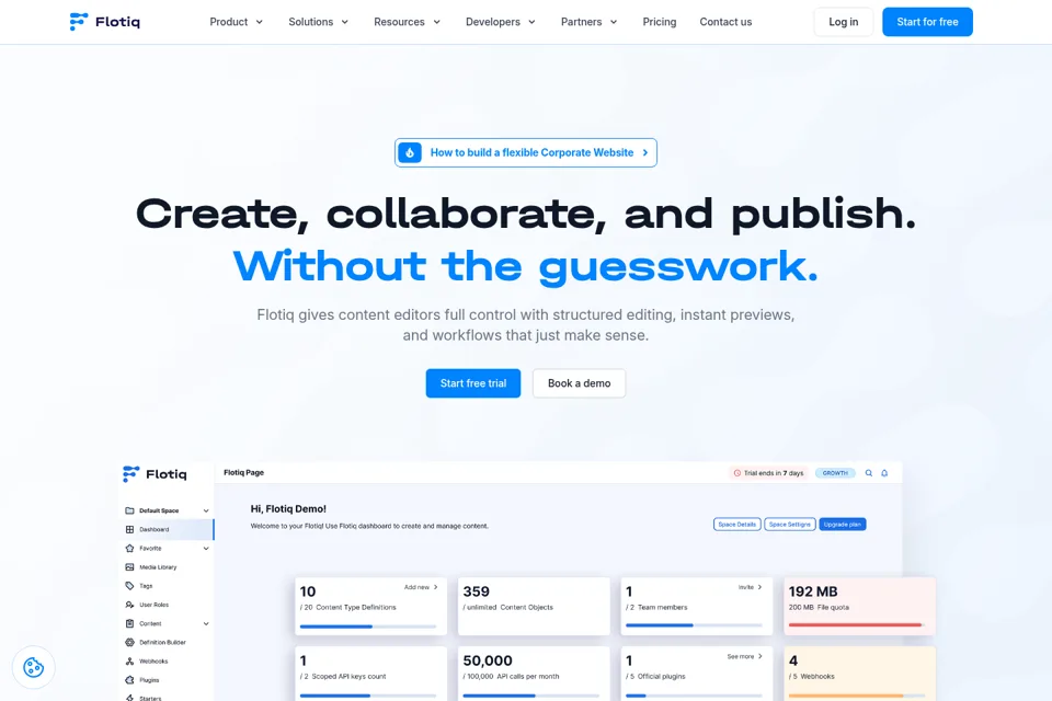 Landing page preview
