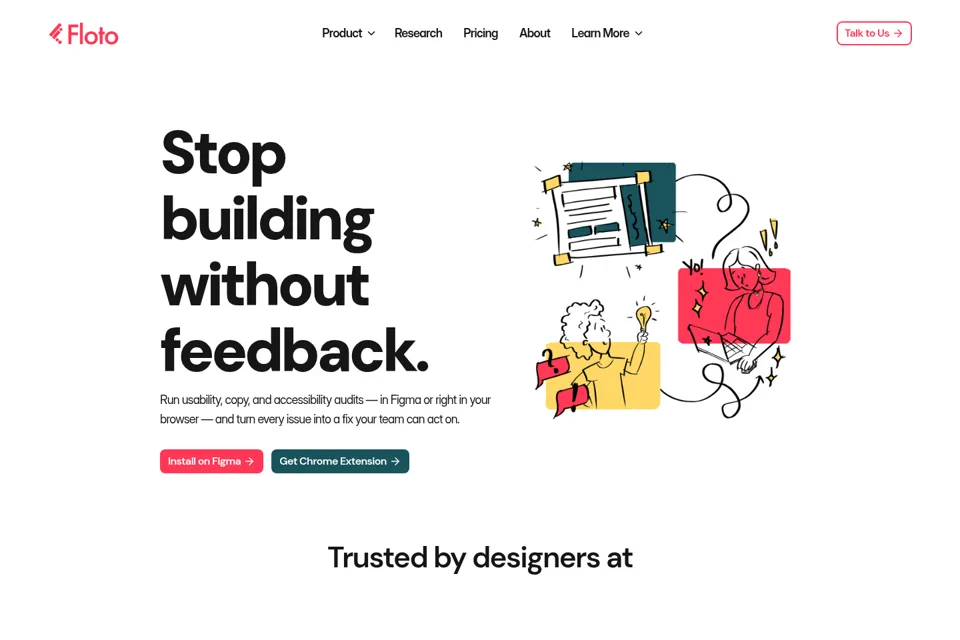 Aperçu de la landing page