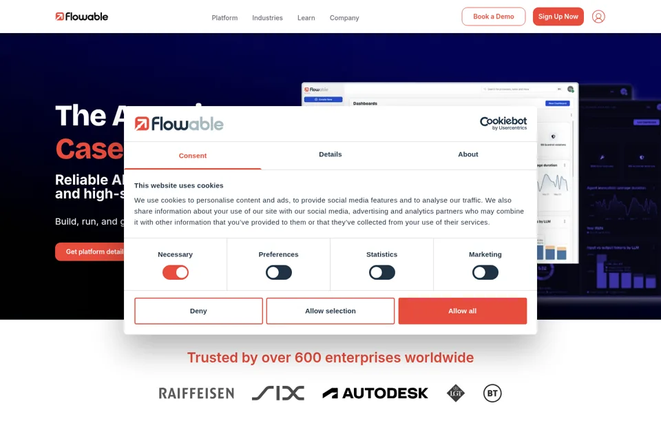 Aperçu de la landing page