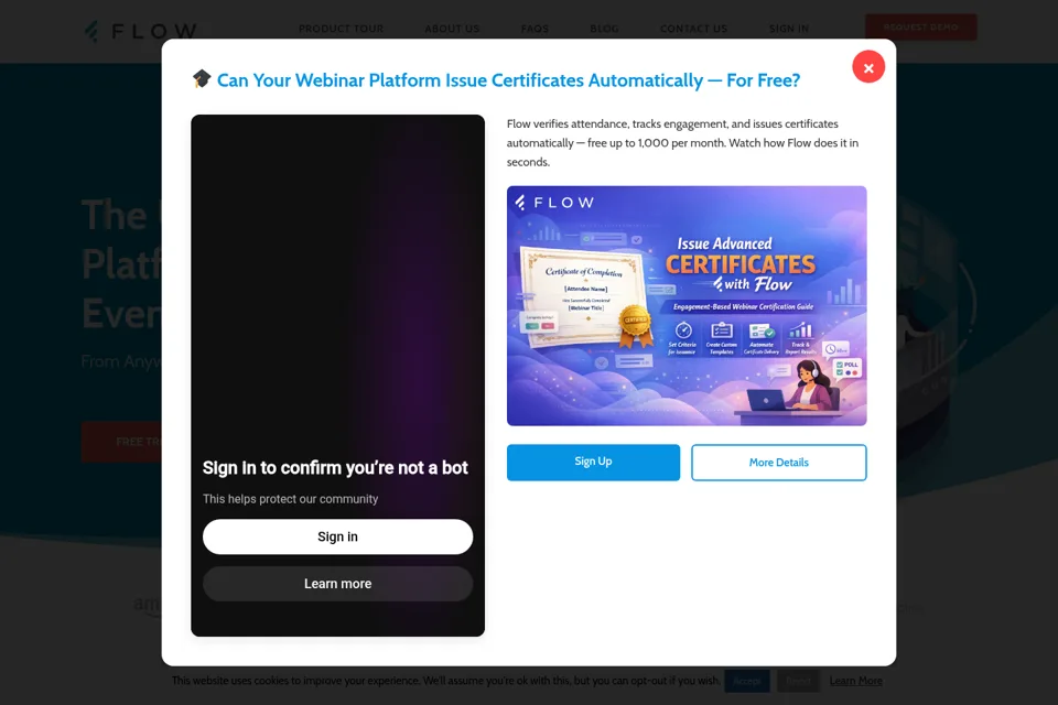 Landing page preview
