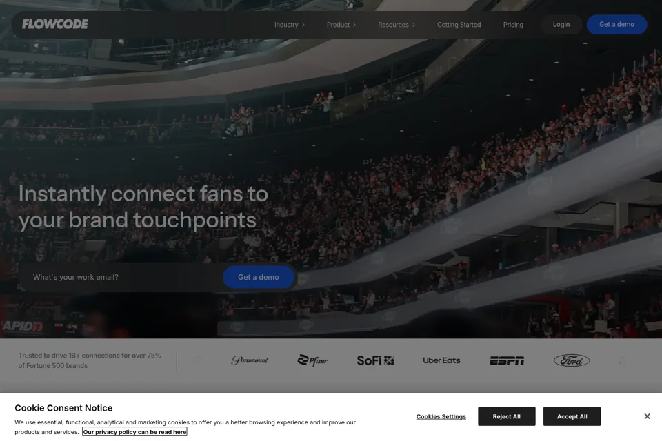 Aperçu de la landing page