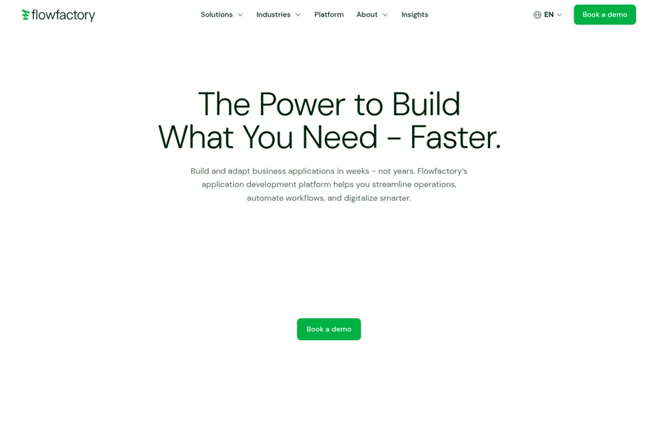 Aperçu de la landing page
