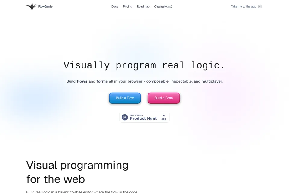 Aperçu de la landing page