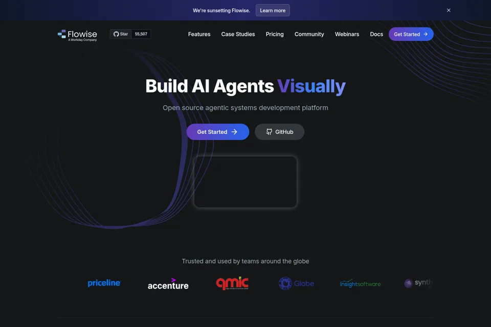 Aperçu de la landing page