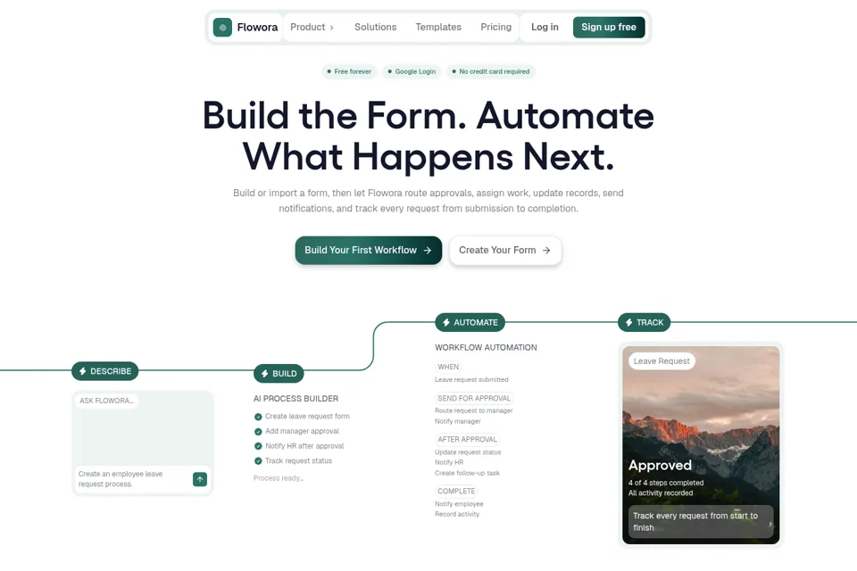 Aperçu de la landing page