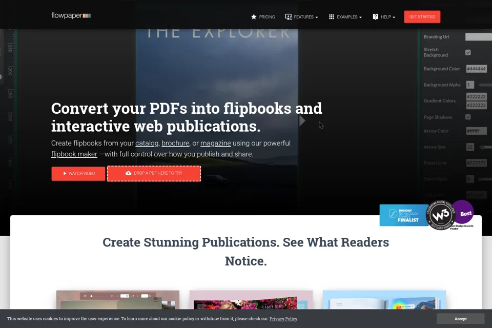 Aperçu de la landing page