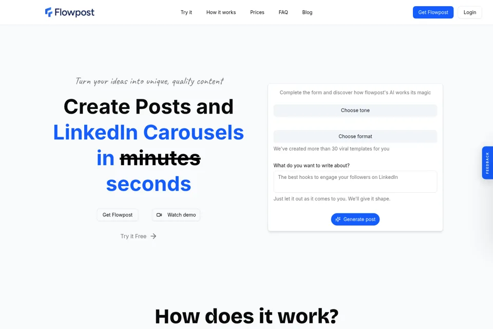 Landing page preview