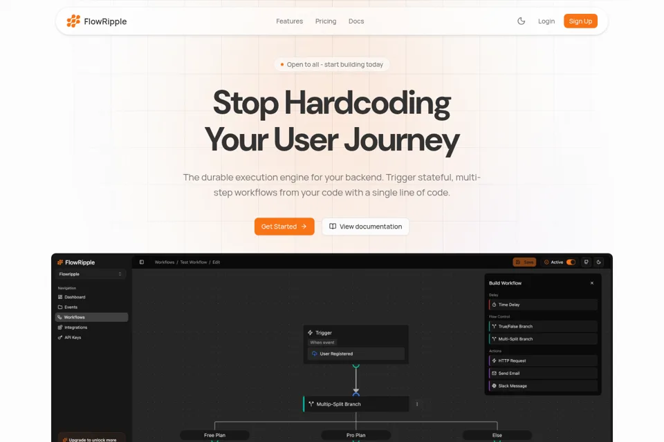 Landing page preview