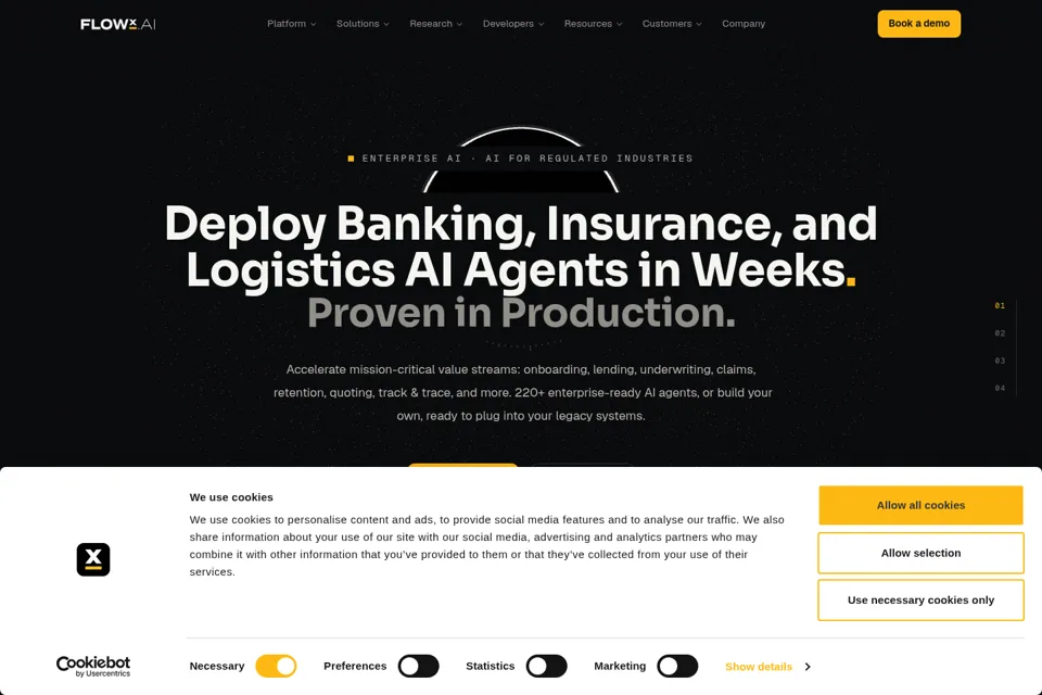 Aperçu de la landing page